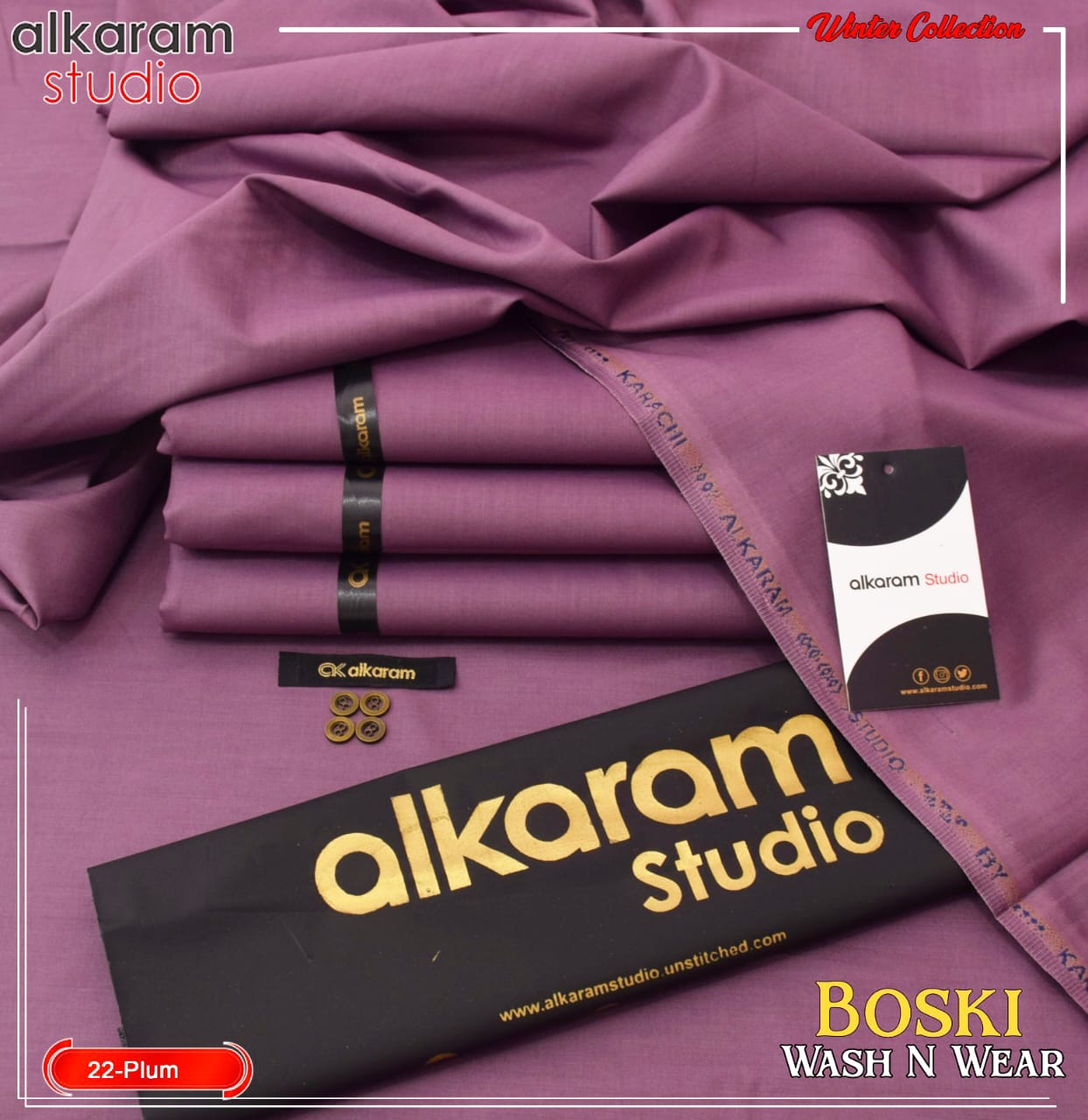 Alkaram Boski Wash & Wear -2025