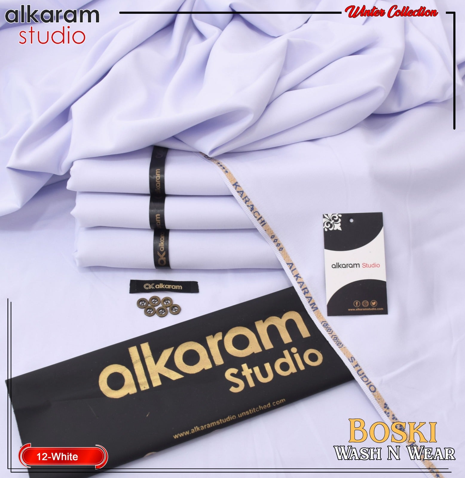 Alkaram Boski Wash & Wear -2025